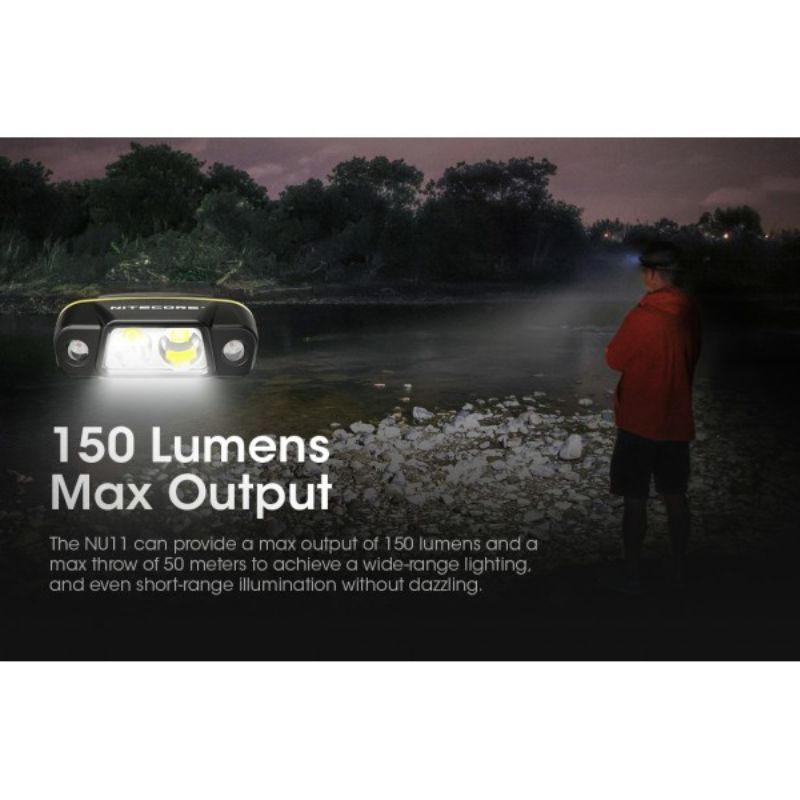 Nitecore NU11 150 Lumen Motion Sensor Rechargable Headlamp