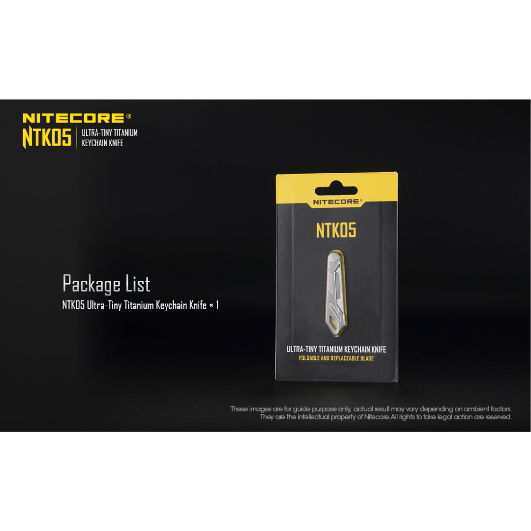 Nitecore NTK05 Titanium Folding Keychain Knife