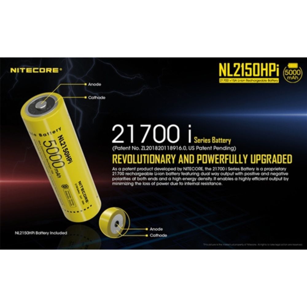 Nitecore NL2150HPI 5000mAh 21700 Battery