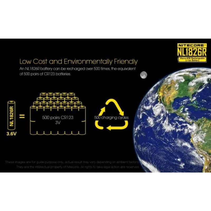 Nitecore NL1826R Battery 3.6V Type C