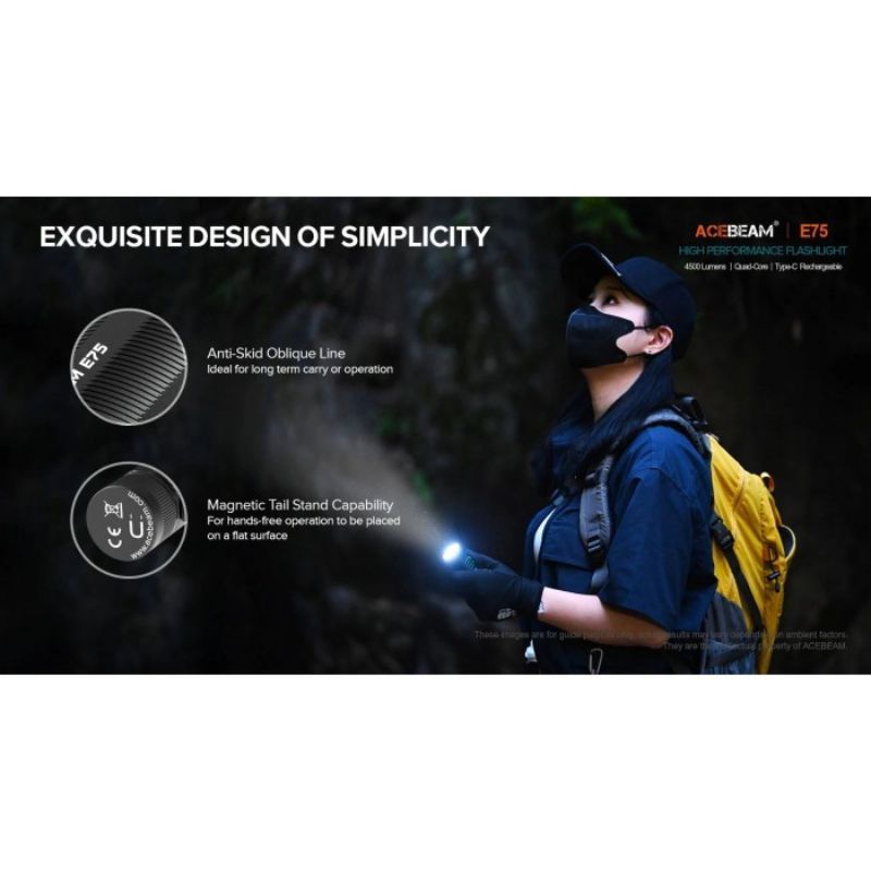 Acebeam E75 6500 Lumen CW EDC Flashlight