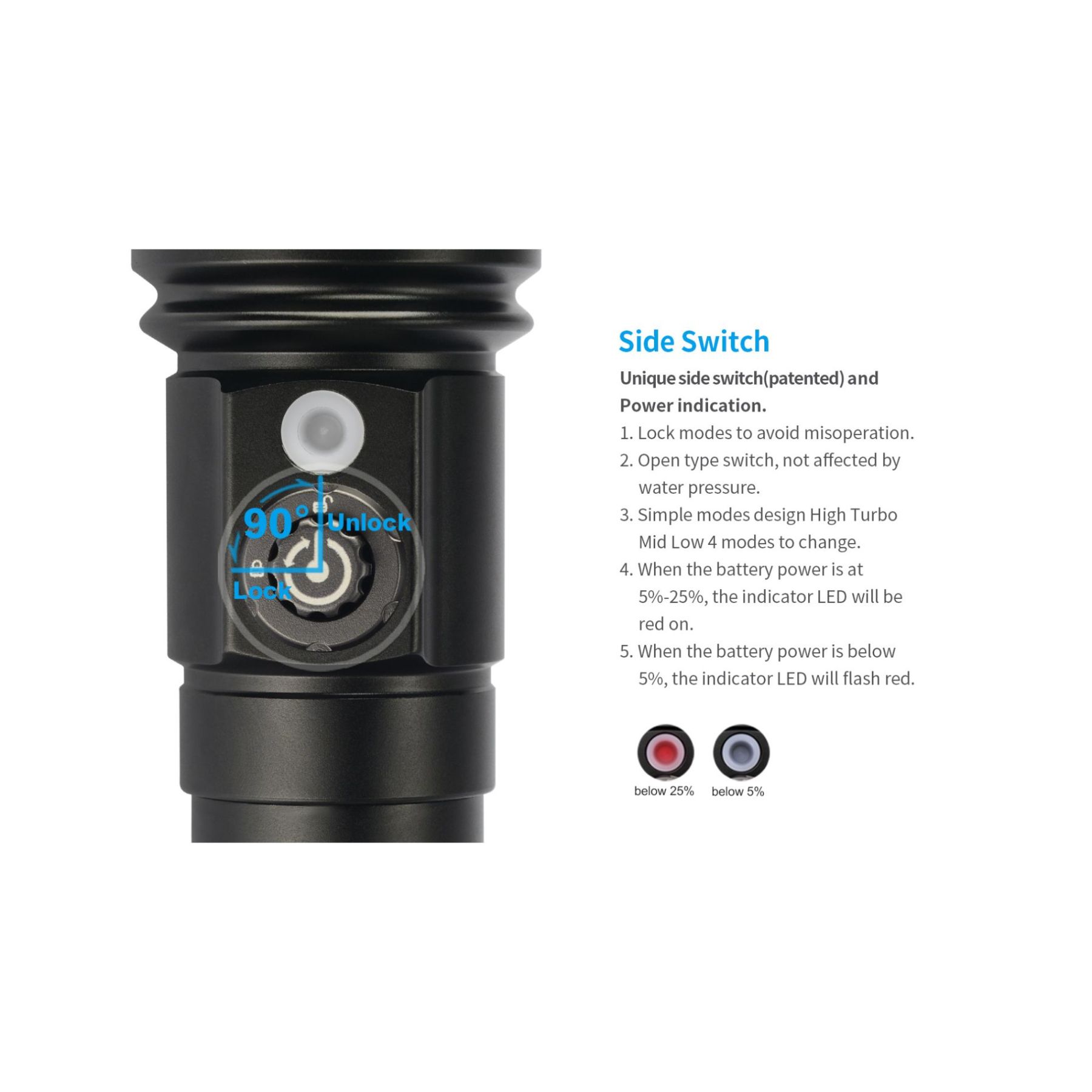 XTAR D26W 1000 Lumen Flashlight