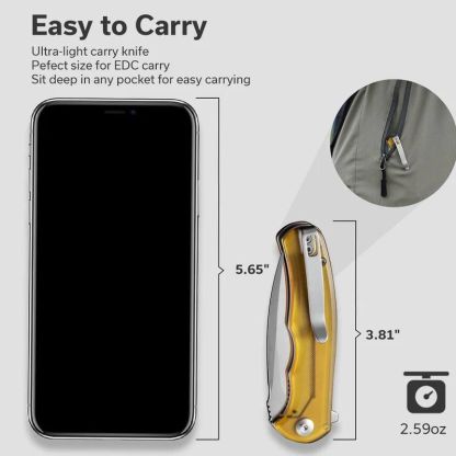 Civivi Mini Praxis Ultem Handle (Yellow)