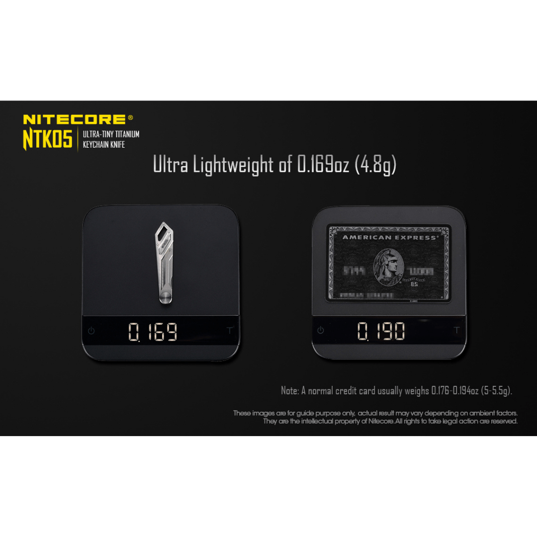 Nitecore NTK05 Titanium Folding Keychain Knife