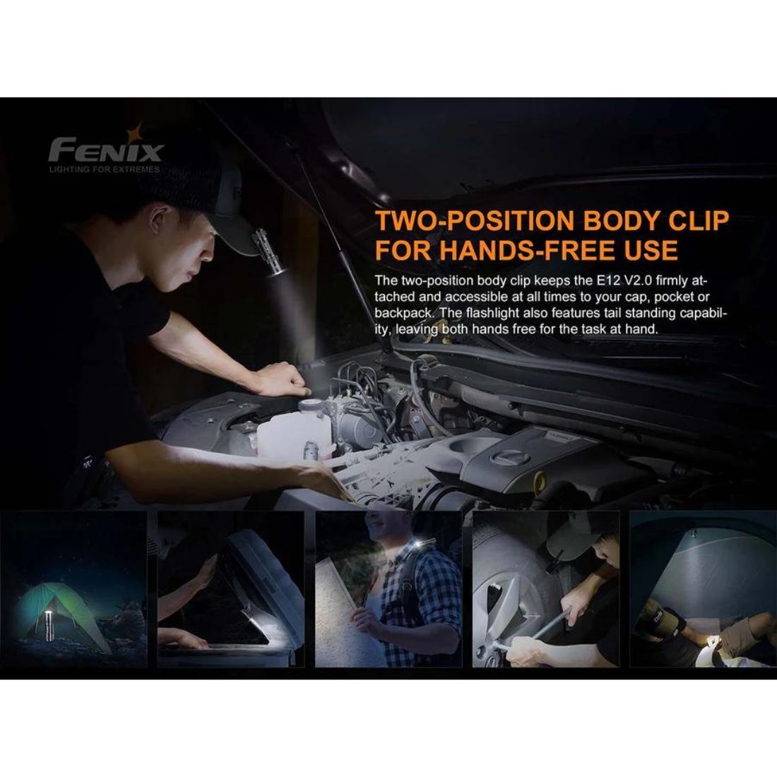 Fenix E12 V2.0 Cool White 160 Lumen Pocket Flashlight