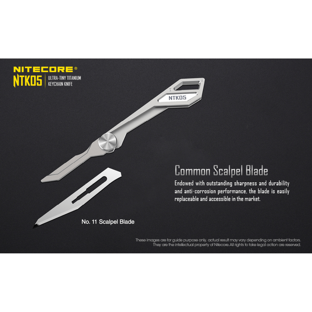 Nitecore NTK05 Titanium Folding Keychain Knife