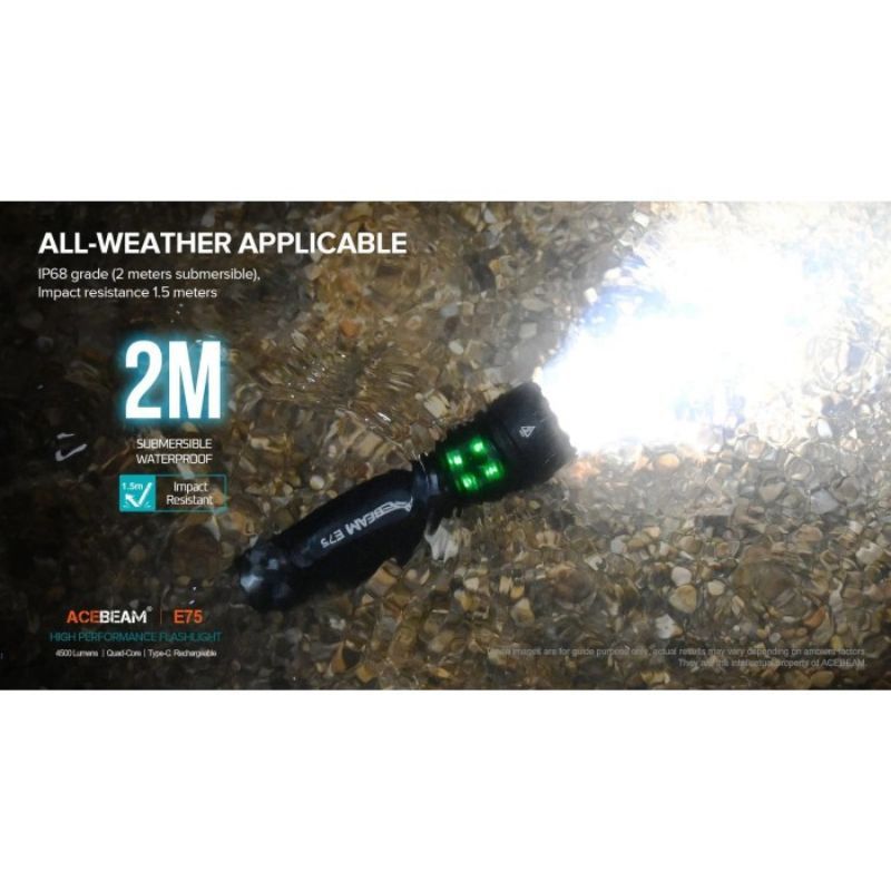 Acebeam E75 6500 Lumen CW EDC Flashlight