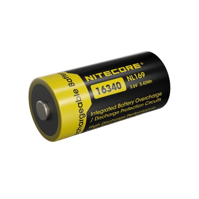 Nitecore NL169 Rechargable 950mAh 16340 Battery