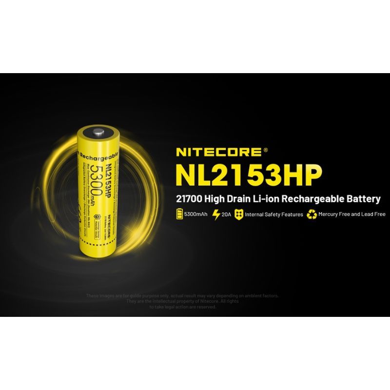 Nitecore NL2153Hp Rechargable 5300mAh 21700 Battery