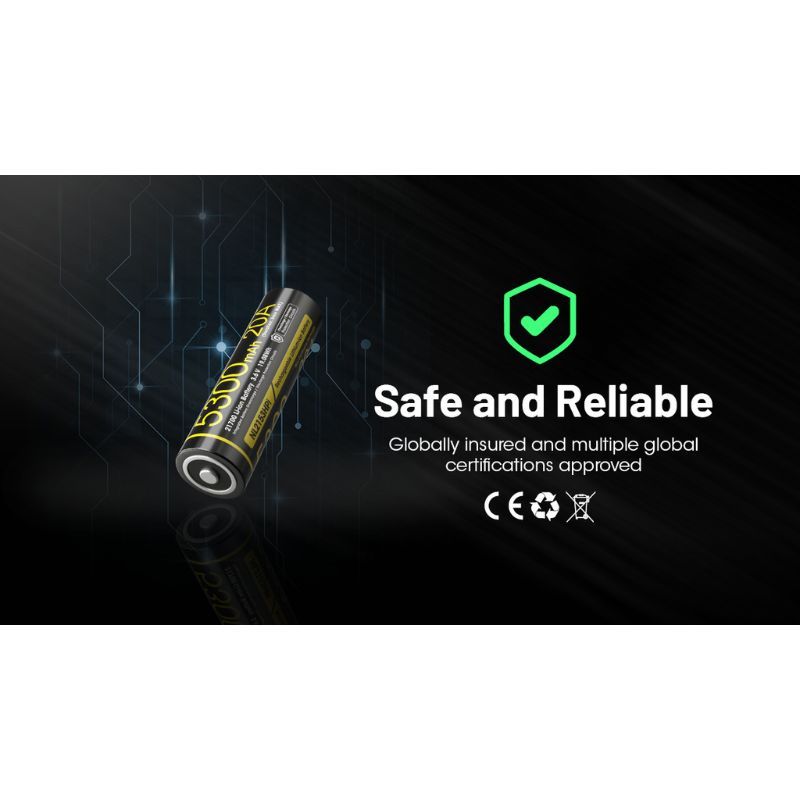 Nitecore NL2153Hpi Rechargable 5300mAh 21700 Battery