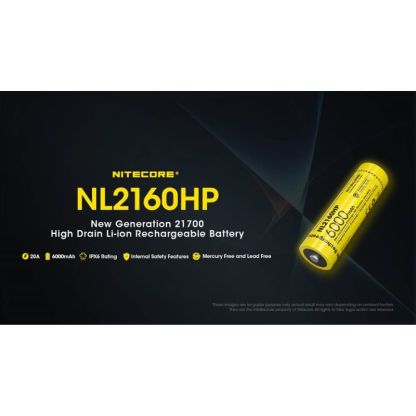 Nitecore NL2160Hp Rechargable 6000mAh 21700 Battery
