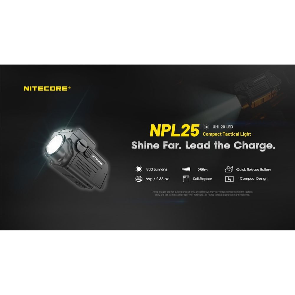 Nitecore NPL25 900 Lumen Rail Mount Flashlight