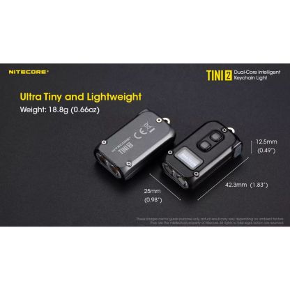 Nitecore TINI 2 Grey 500 Lumens Keychain Flashlight