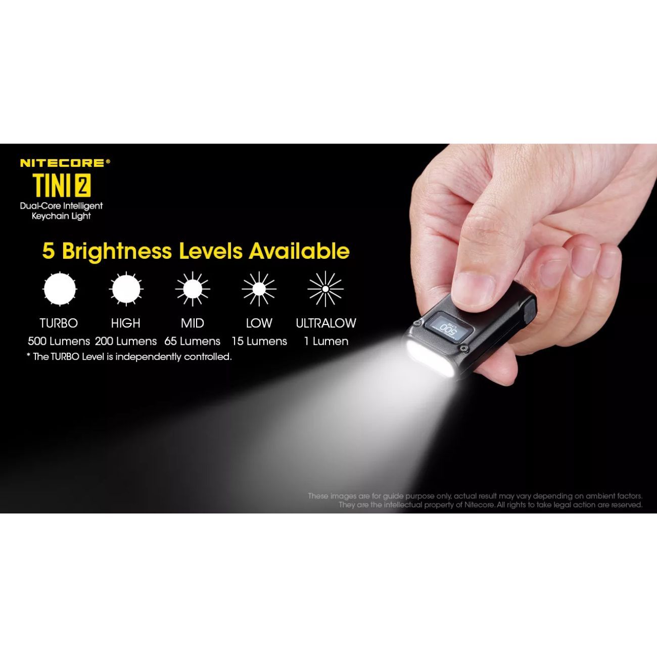 Nitecore TINI 2 Grey 500 Lumens Keychain Flashlight