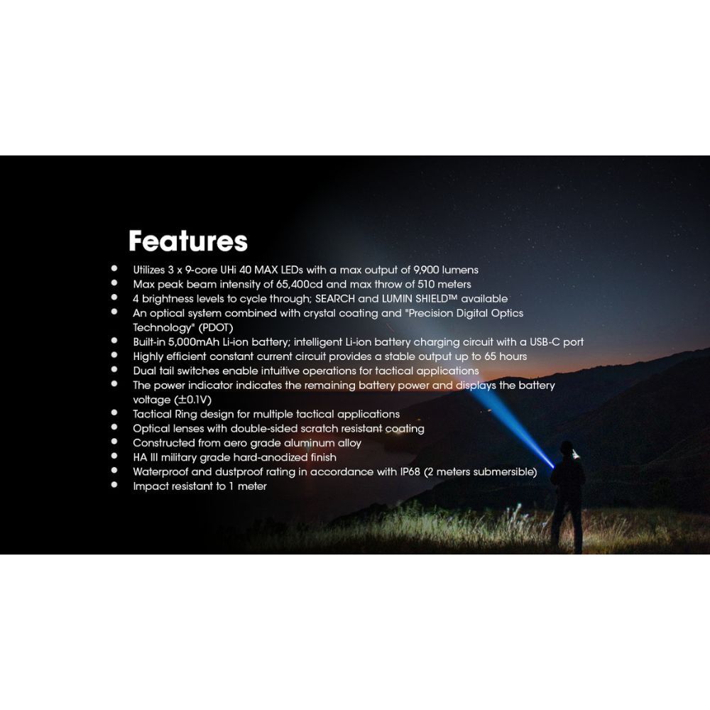 Nitecore TM9K Pro 9,900 Lumen Flashlight