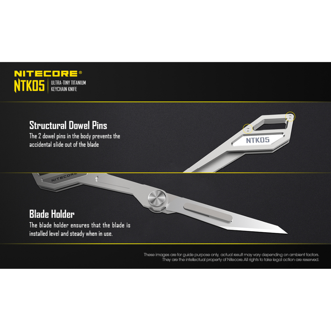 Nitecore NTK05 Titanium Folding Keychain Knife