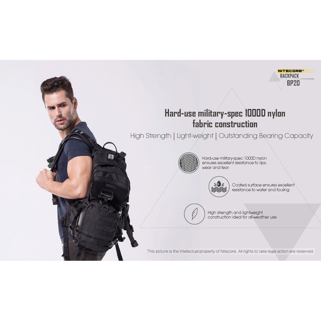 Nitecore BP20 Tactical Multipurpose Backpack