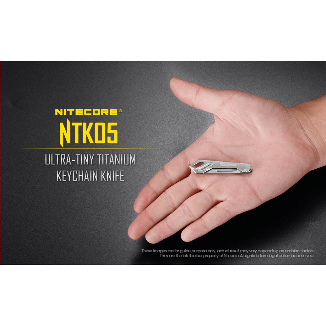 Nitecore NTK05 Titanium Folding Keychain Knife