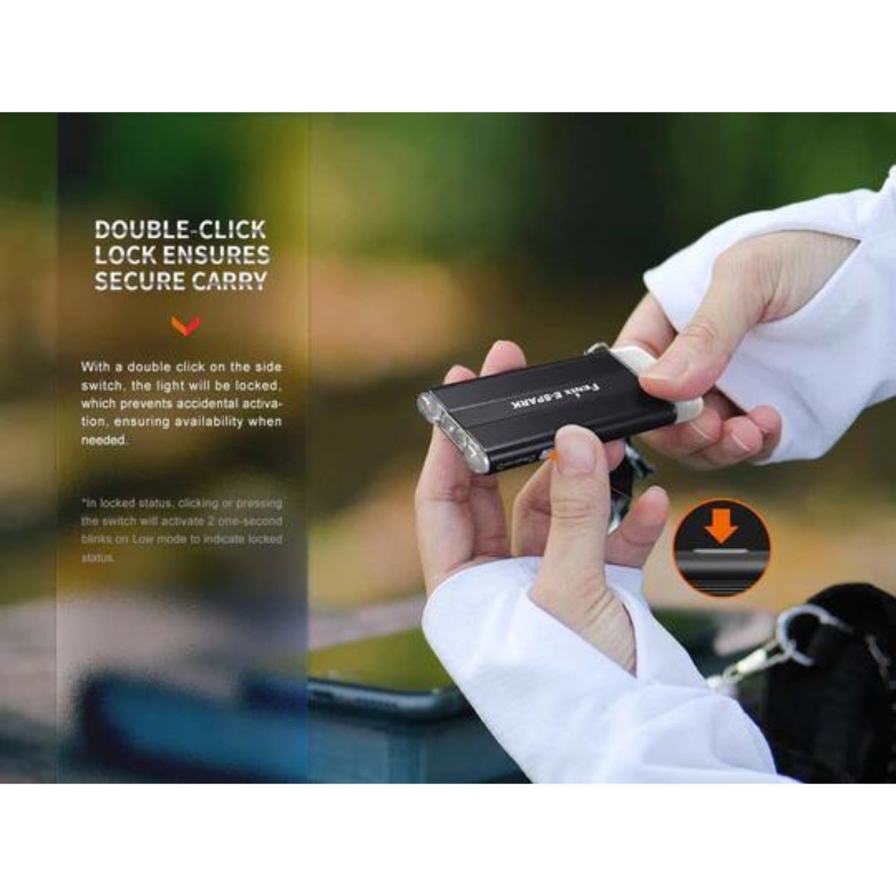 Fenix E-Spark 100 Lumen Keychain Flashlight Powerbank