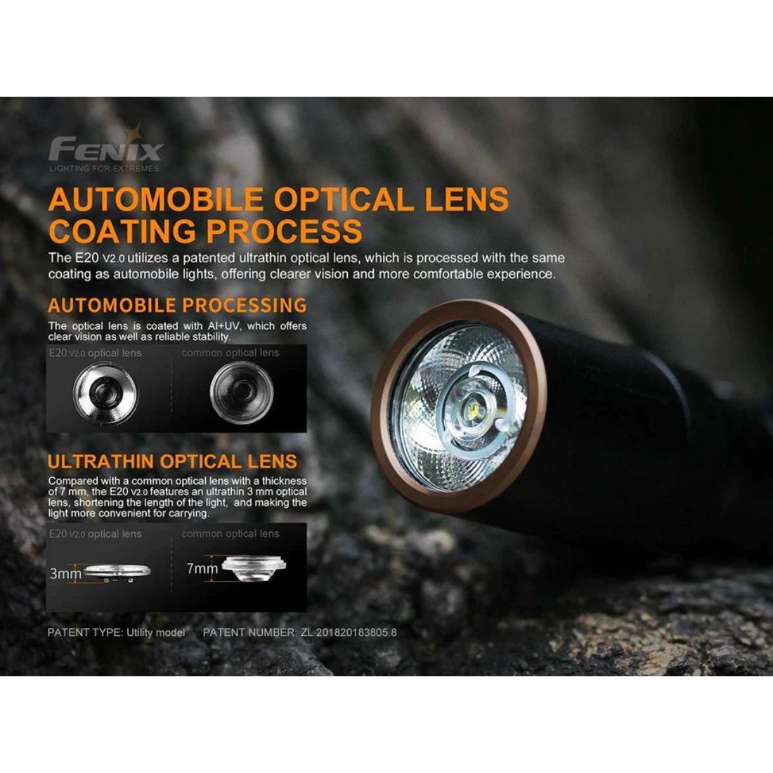 Fenix E20 V2.0 SST20 350 Lumen Flashlight