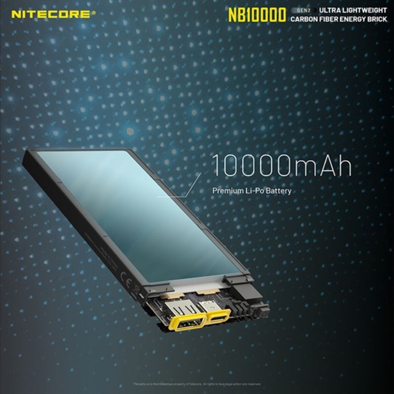 Nitecore NB10000 Gen II Silver USB/USB-C Dual Port Powerbank