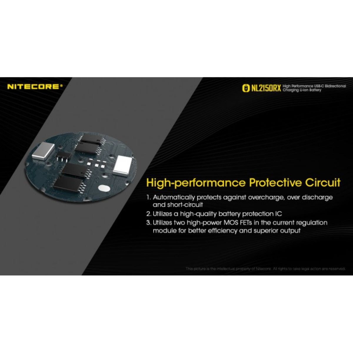 Nitecore NL2150RX 21700 500mAh 8A USB-C Rechargable Battery