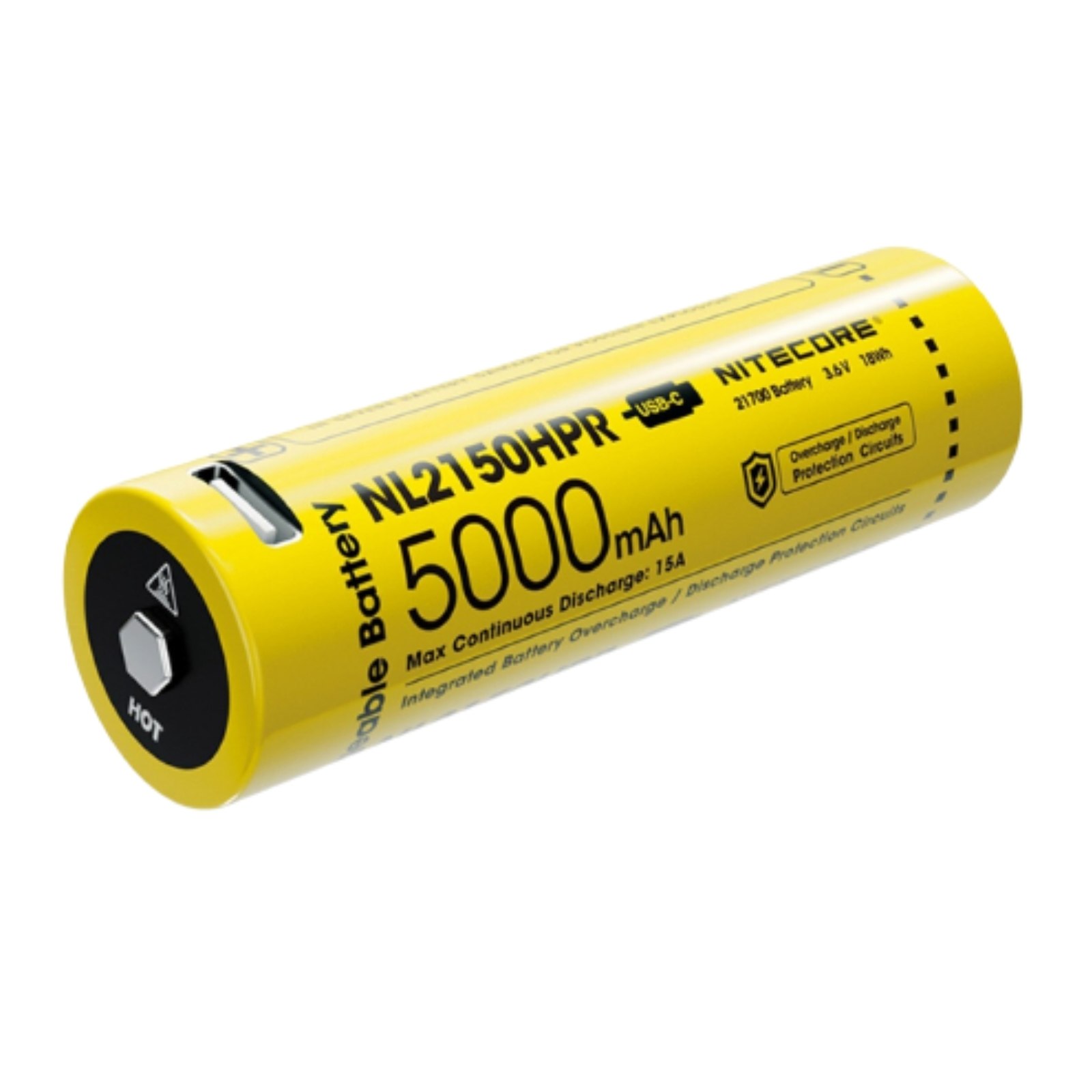 Nitecore NL2150HPR 5000mAh USB-C Rechargeable 21700 Battery