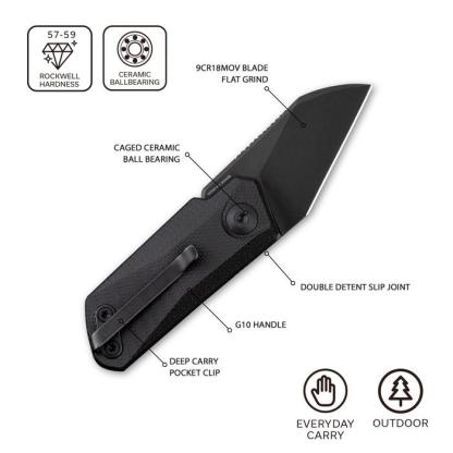 Civivi Ki-V Black Stonewashed(G10 Black)