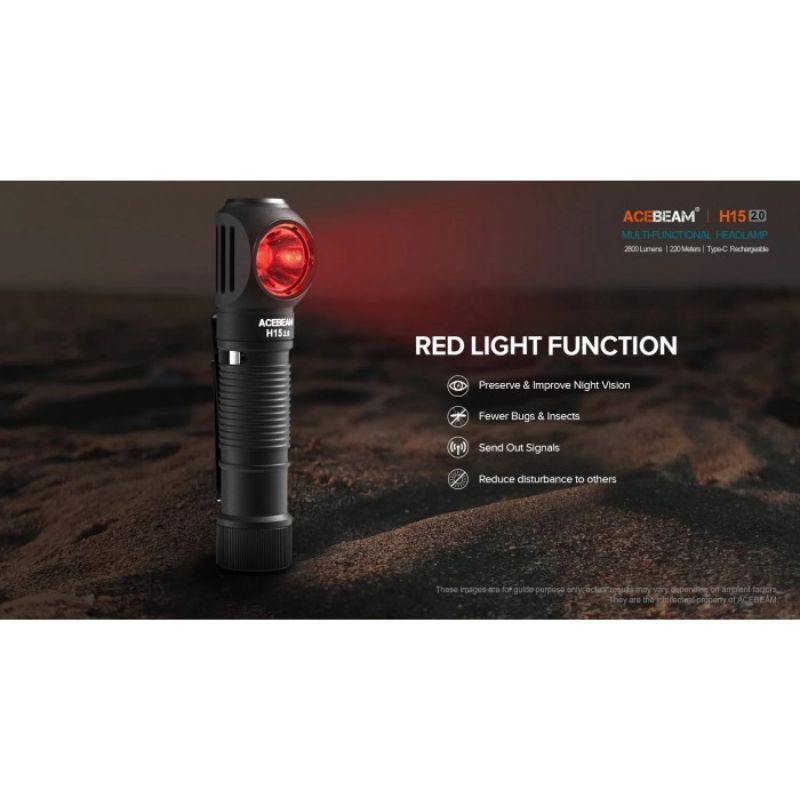 Acebeam H15 2.0 CW LED 2800 Lumen Headlamp