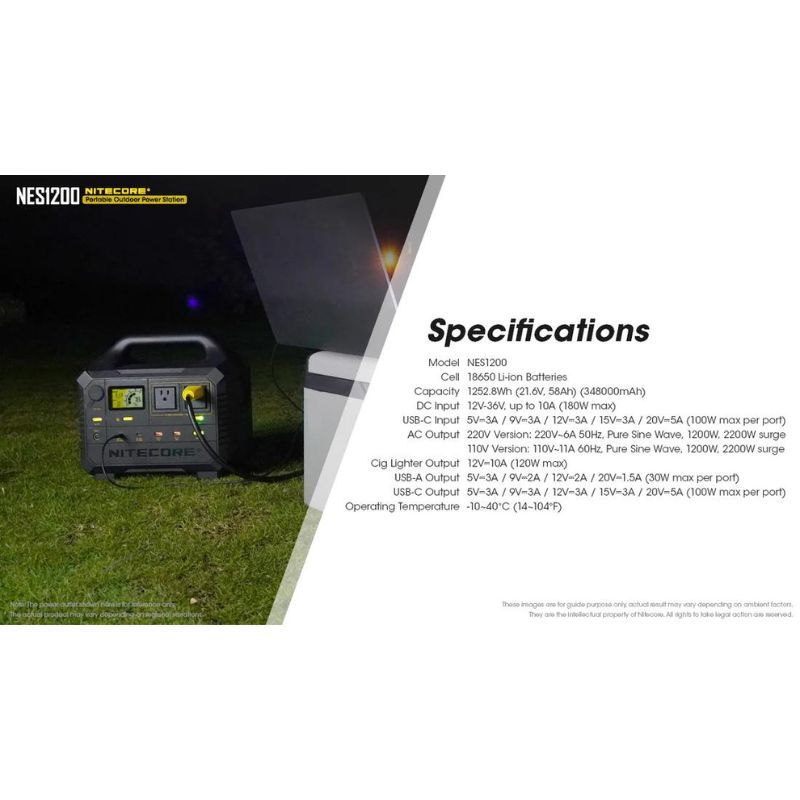 Nitecore NES1200 Portable Outdoor Power Station
