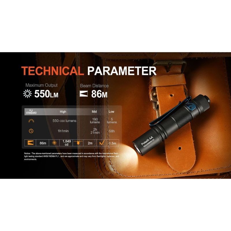Acebeam Pokelit 219F LED 550 Lumen Flashlight