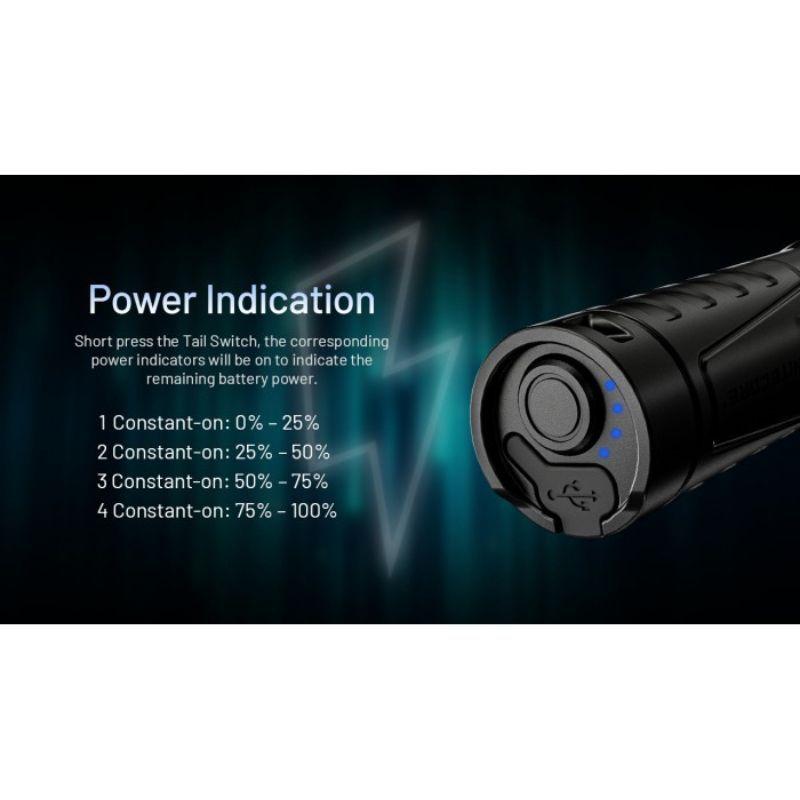 Nitecore MH15 Luminus LED 2000 Lumen 2 in 1 Rechargable Flashlight