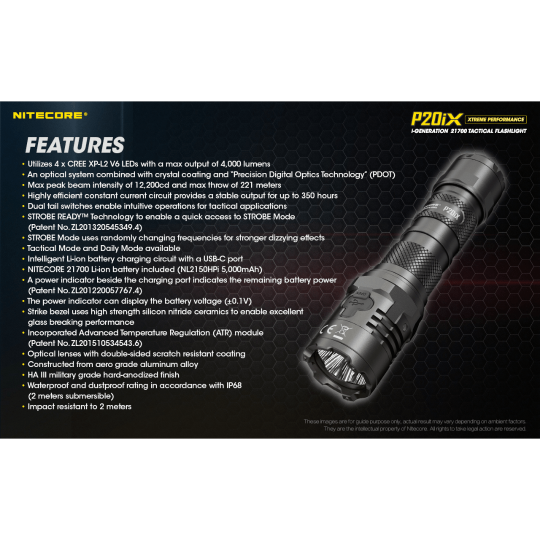 Nitecore P20iX 4000 Lumens Flashlight