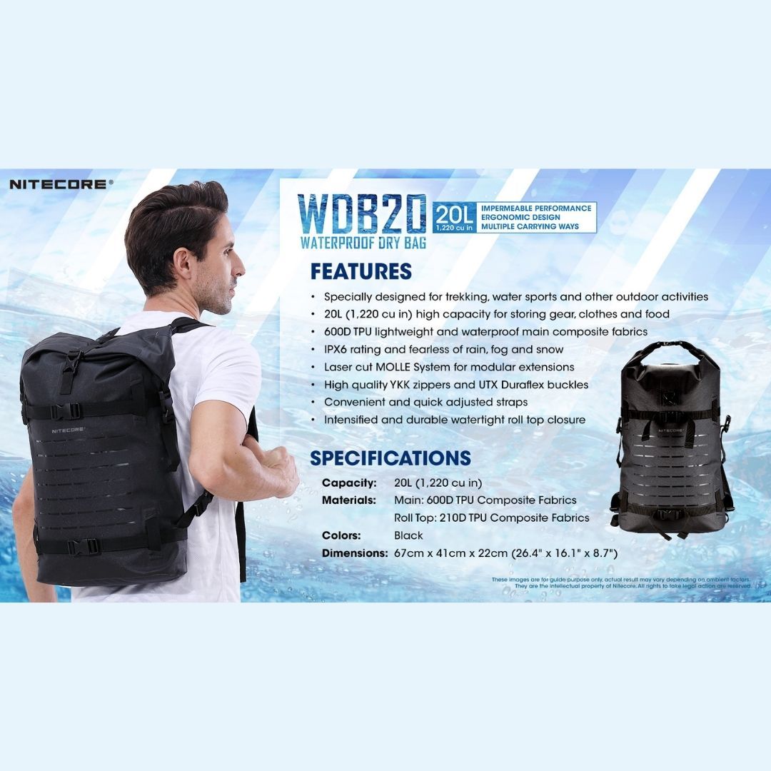 Nitecore WDB20 Waterproof Dry Bag (20L)