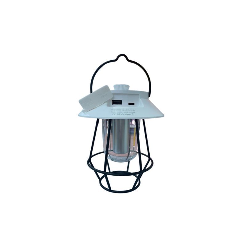 Deer Creek Lantern USB Rechargable Black/White