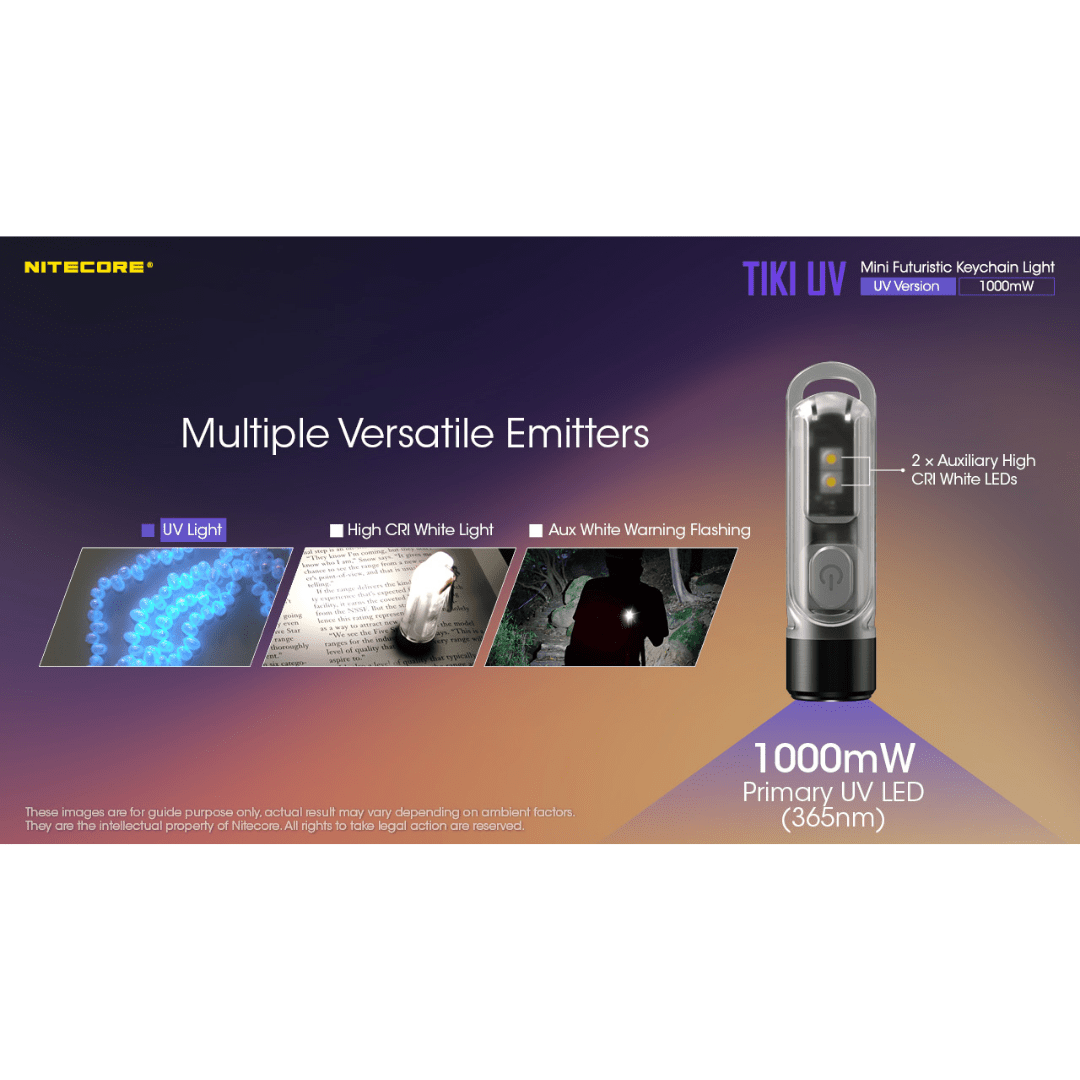 Nitecore TIKI UV 70 Lumen Keychain Flashlight