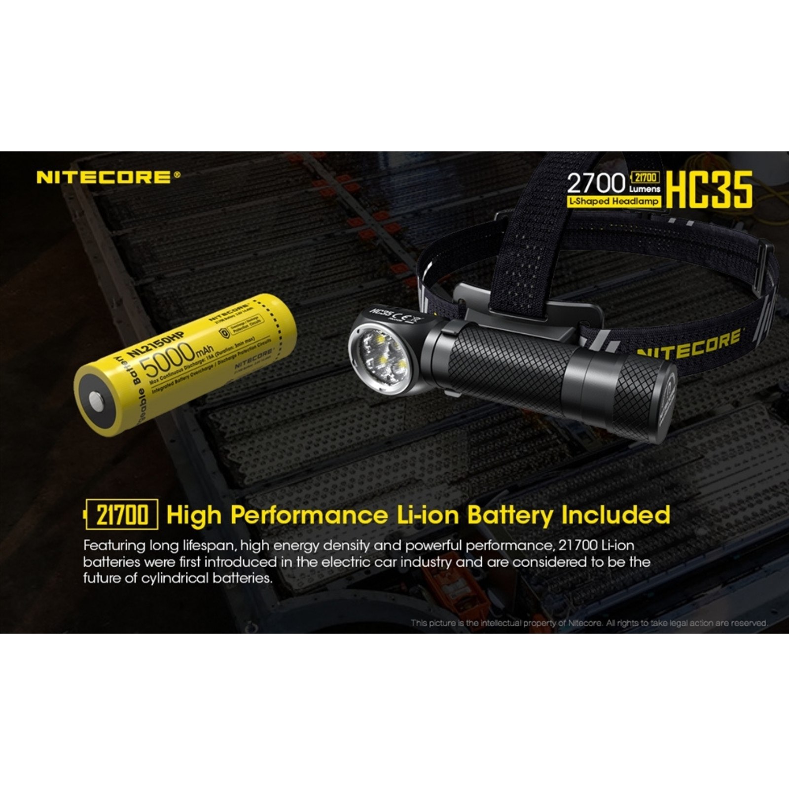 Nitecore NL2150HP 5000mAh Rechargeable 21700 Battery