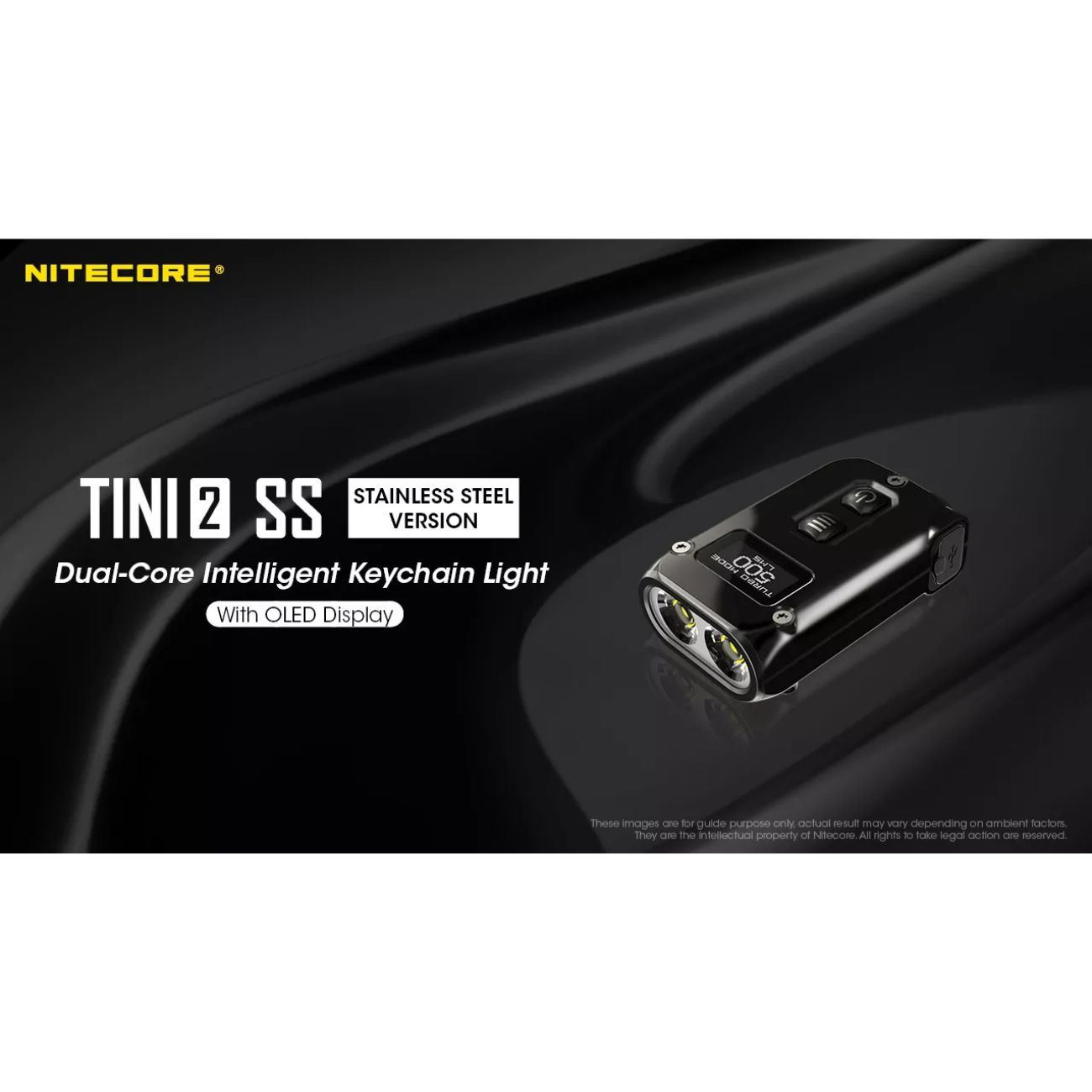 Nitecore TINI 2 Stainless Steel 500 Lumens Keychain Flashlight