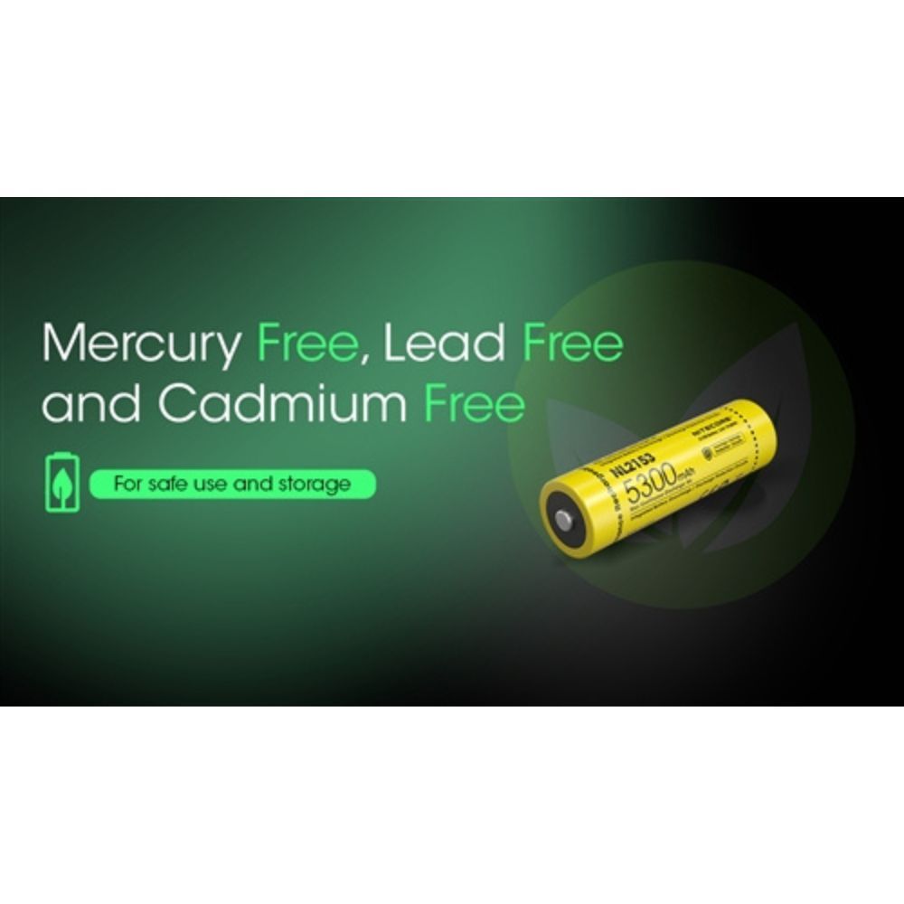 Nitecore NL2153 5300mAh Rechargeable 21700 Battery