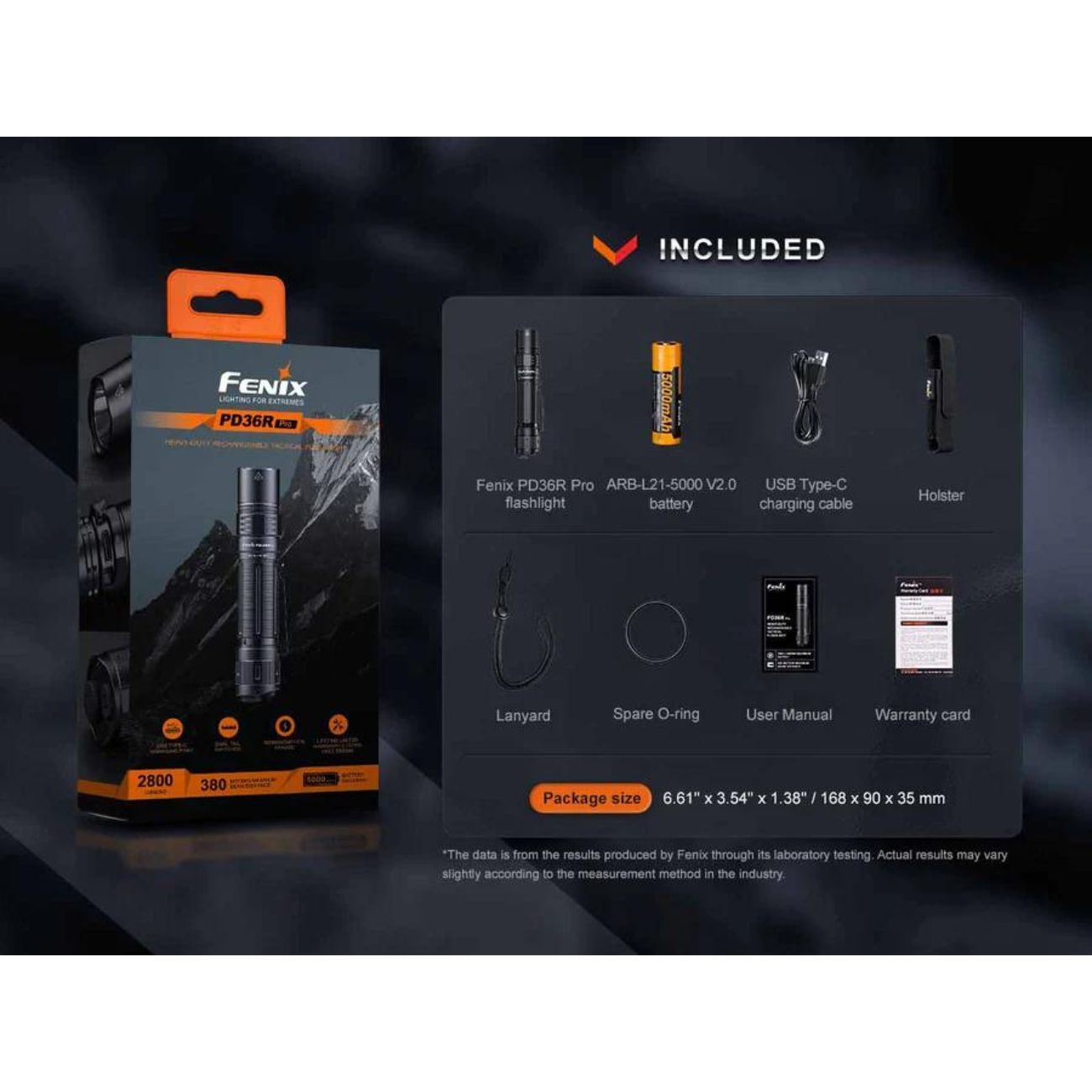 Fenix PD36R Pro Red Camo Luminus SFT-70 2800 Lumen Flashlight