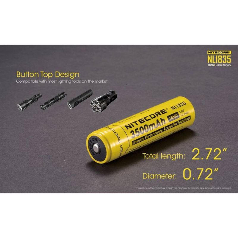 Nitecore NL1835 35000mAh Rechargable 18650 Battery