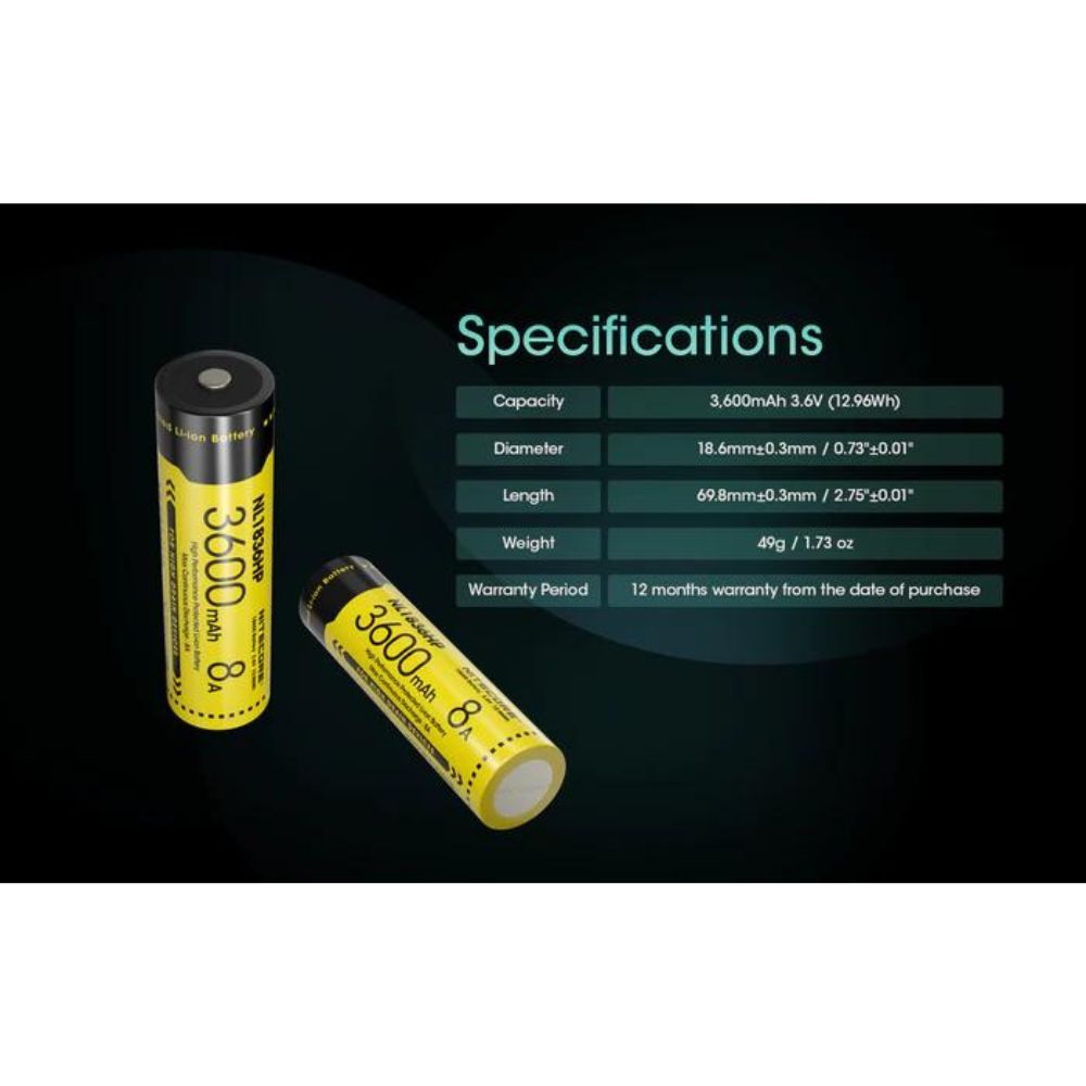 Nitecore NL1836Hp 18650 Battery