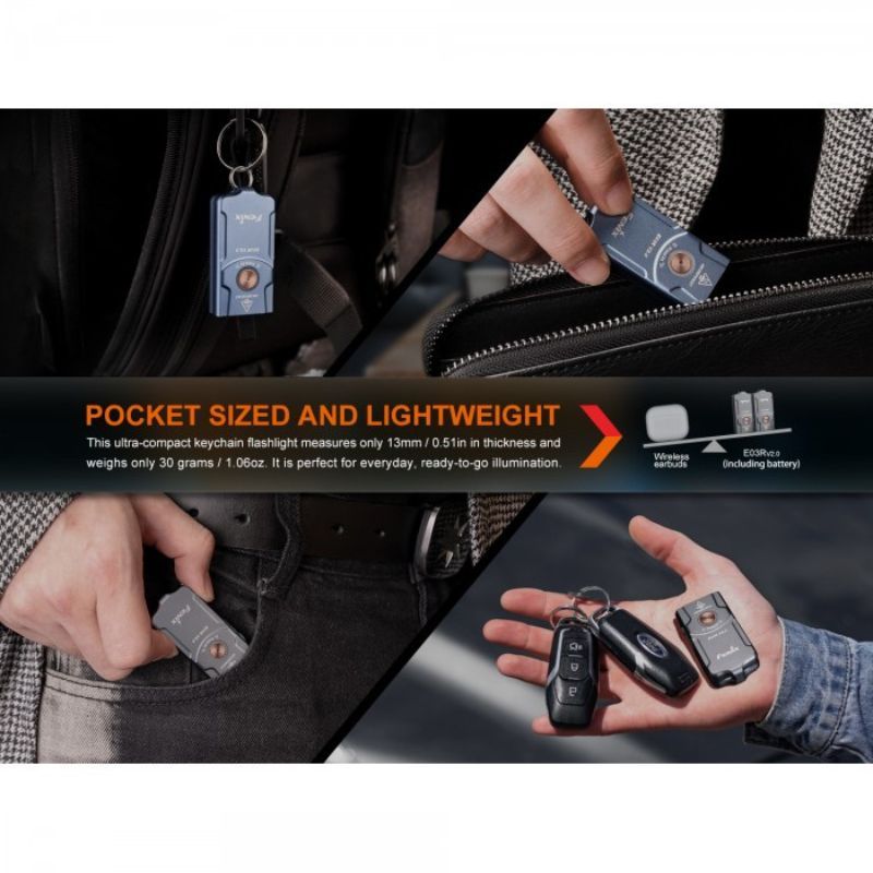 Fenix E03R V2.0 Limited Festive Edition Rose Red 500 Lumen Keychain Flashlight