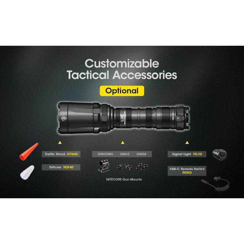 Nitecore SRT7i 3000 Lumen LUMINUS SFT-70 Tactical Flashlight
