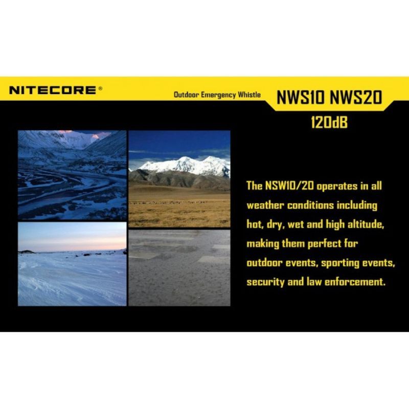 Nitecore NWS10 Titanium Alloy 120db Whistle