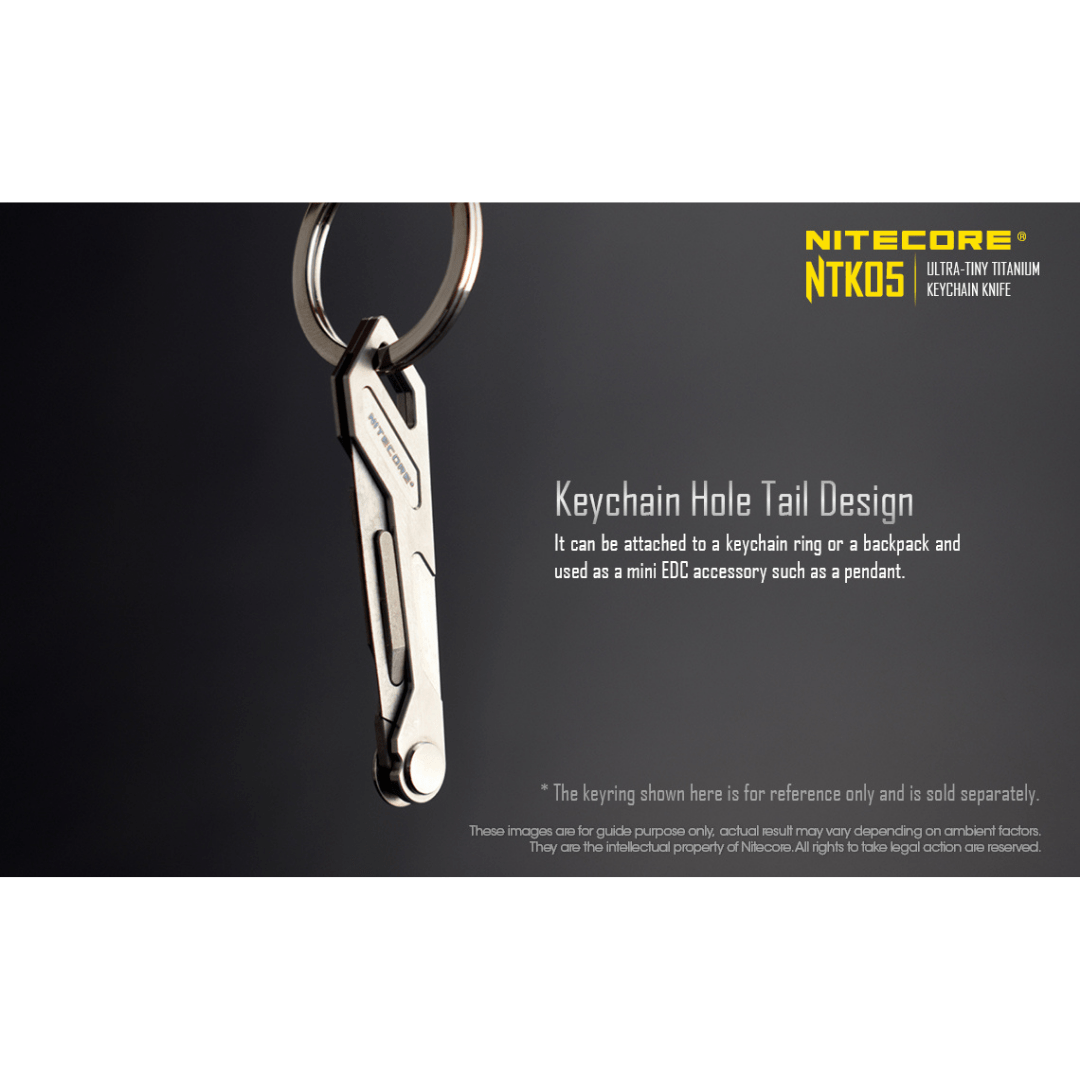 Nitecore NTK05 Titanium Folding Keychain Knife
