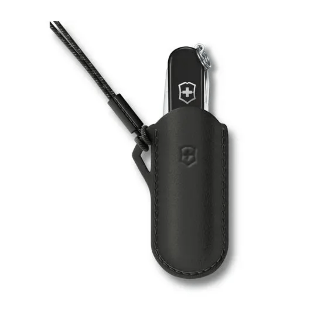 Victorinox Leather Pouch Dark Illusion Black 58mm 4.0670.3