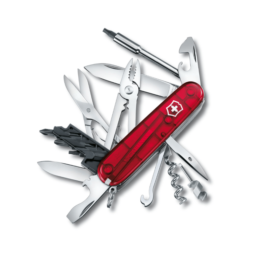 Victorinox CyberTool M (34) Red Translucent 1.7725.T