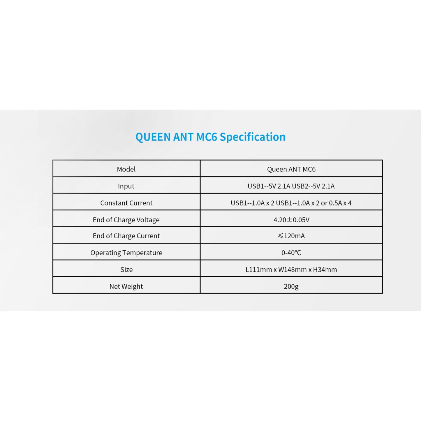 XTAR Queen Ant MC6II Charger