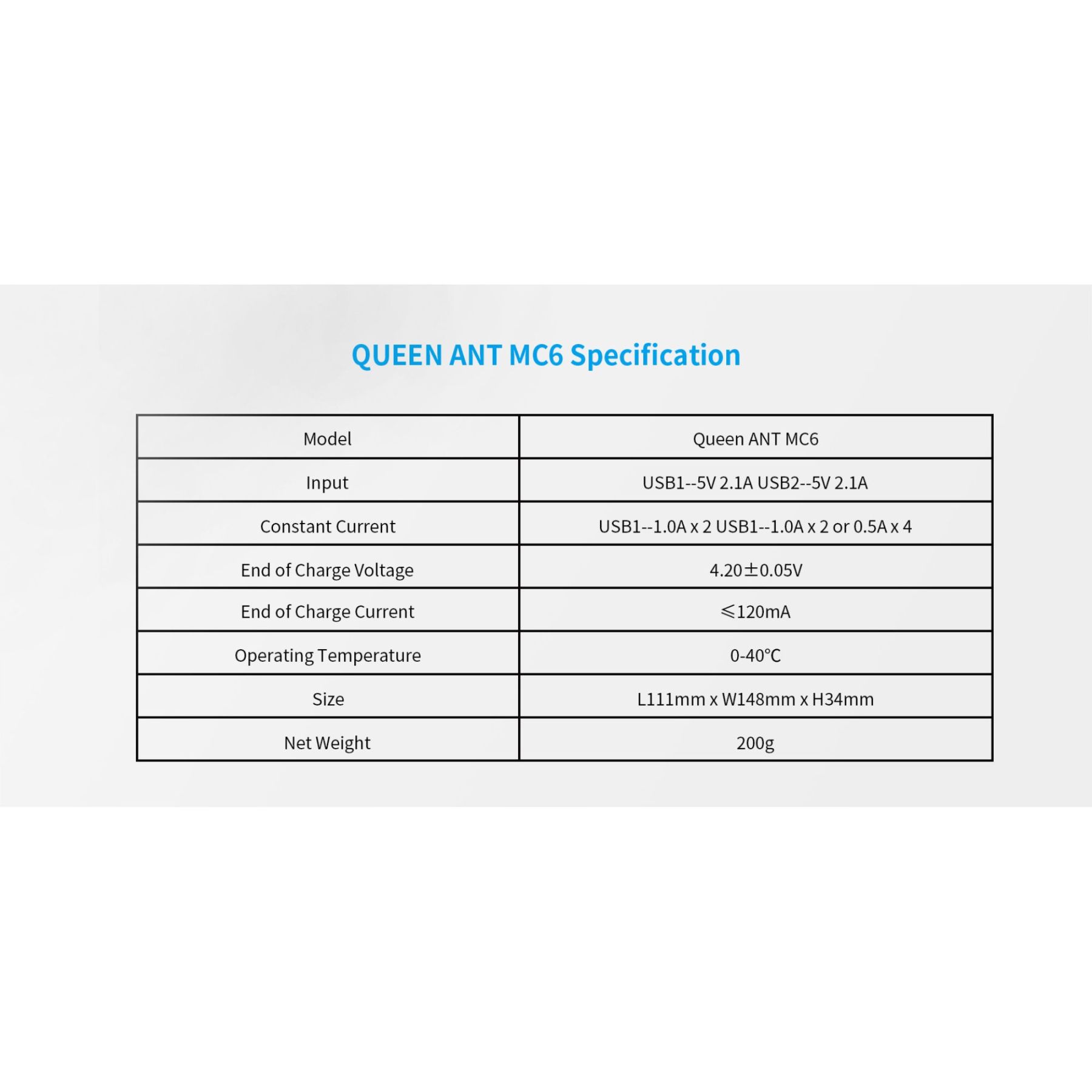 XTAR Queen Ant MC6II Charger